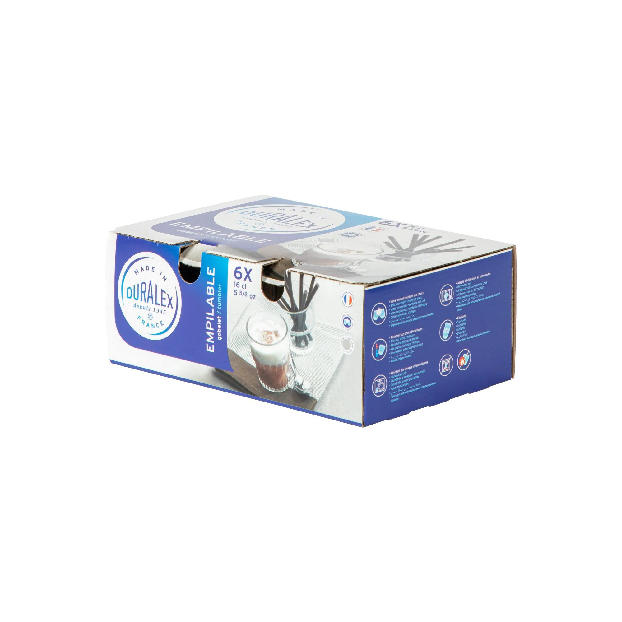 160ml Emplilable Stacking Tumblers - Pack of Six - By Duralex