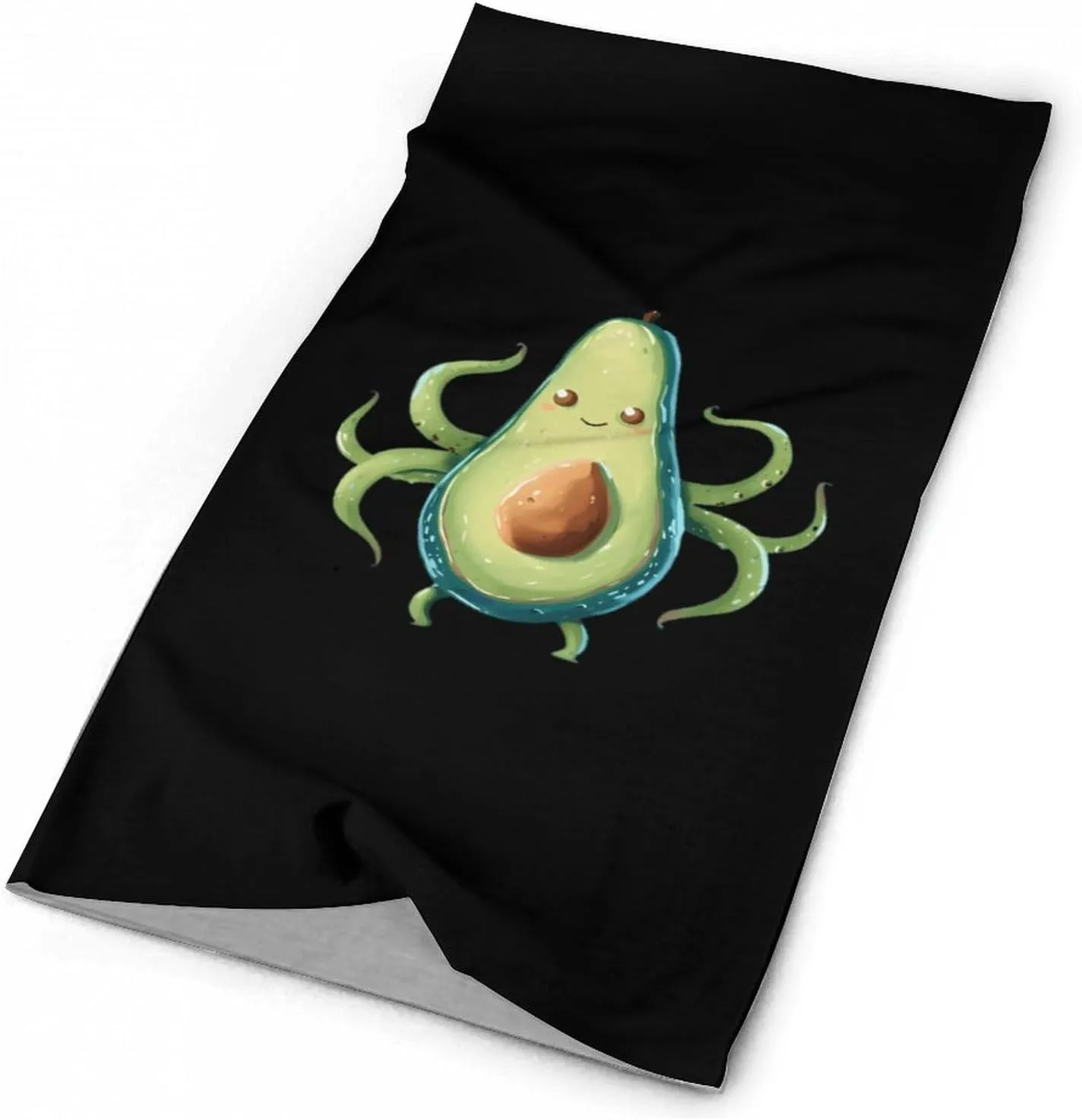 Avocado Octopus Cute Monster Bandanas for Men Turban Seamless Neck Gaiter Windproof Face Mask Cover Cold Weather Scarf