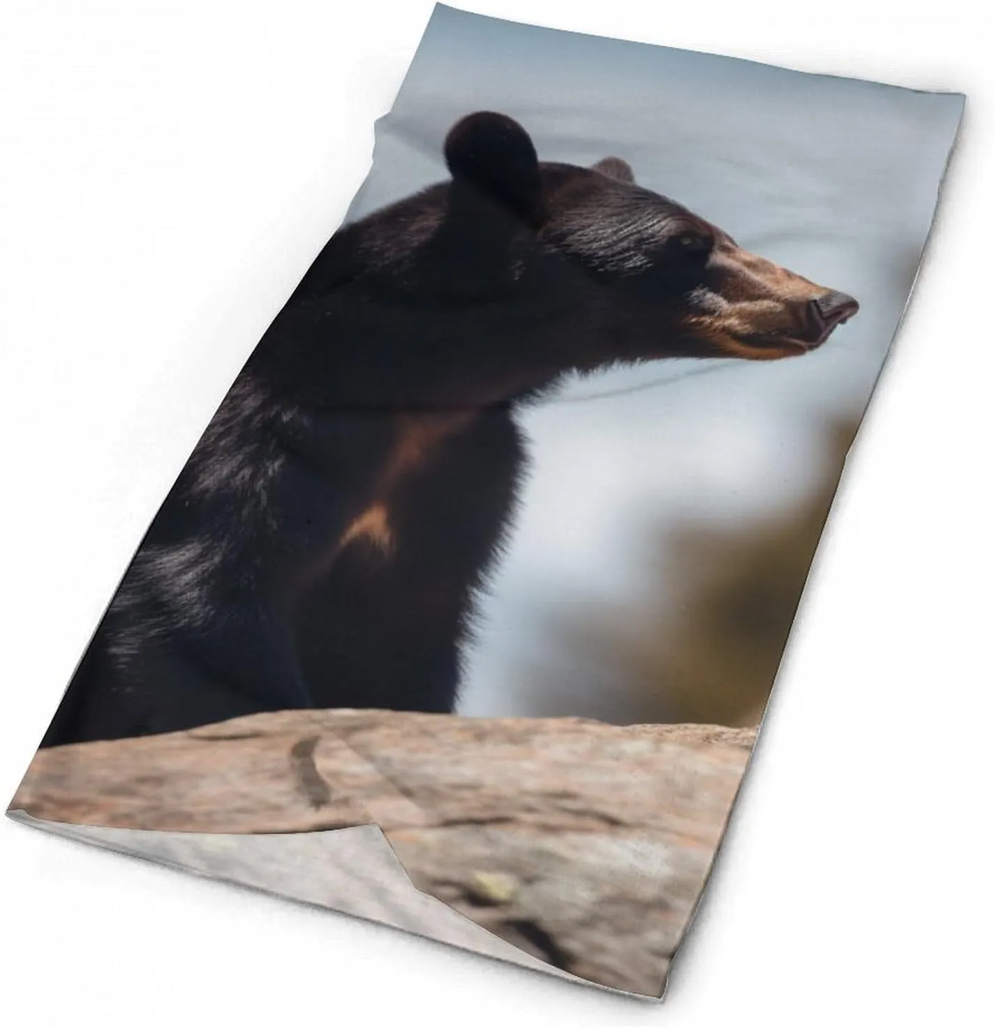 Big Brown Bear Face Mask for Cold Weather Neck Gaiter Scarf Windproof Bandana for Men Women Elastic Balaclava Headbands for Motorcycle Cycling Riding Skiing Party