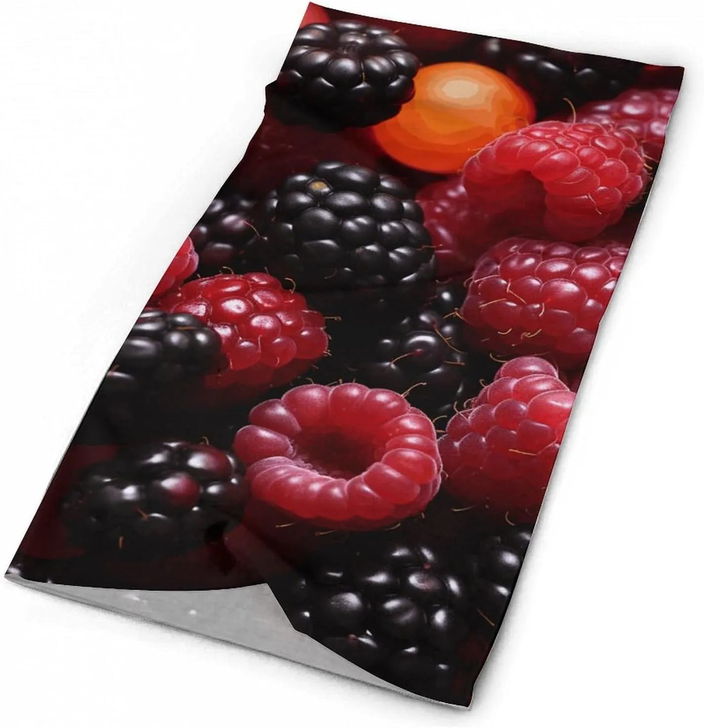 Black And Red Fruits Face Mask for Cold Weather Neck Gaiter Scarf Windproof Bandana for Men Women Elastic Balaclava Headbands for Motorcycle Cycling Riding Skiing Party