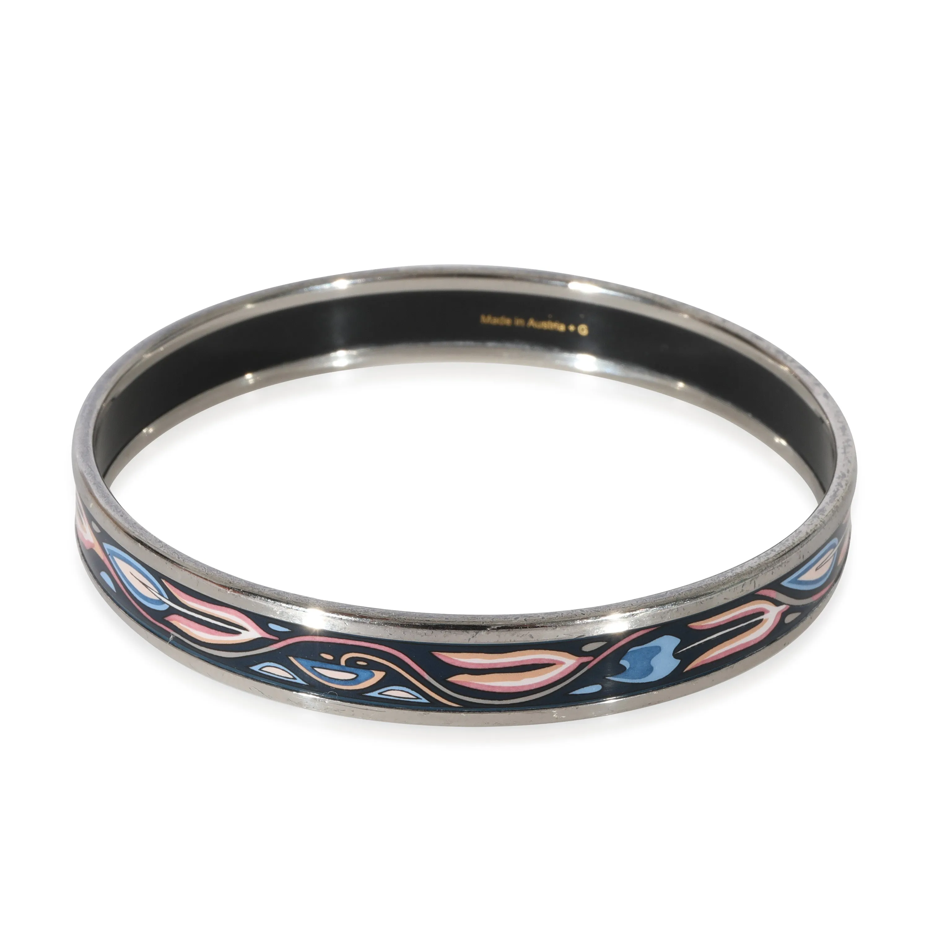 Blue Pink Printed Enamel Narrow Bracelet 67