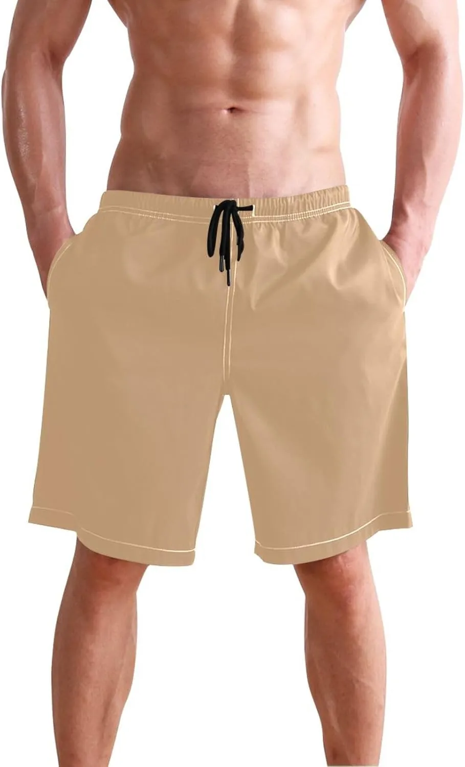 CHIFIGNO Trendy African Masks Black Swimming Shorts Men, Board Shorts for Men Swim, Small Quick Dry Swim Trunks Men