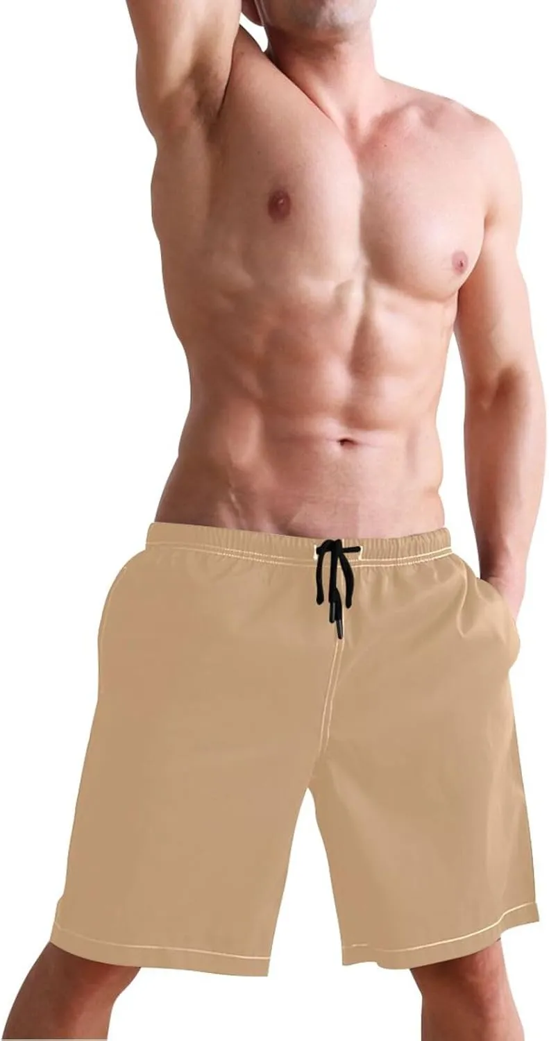 CHIFIGNO Trendy African Masks Black Swimming Shorts Men, Board Shorts for Men Swim, Small Quick Dry Swim Trunks Men