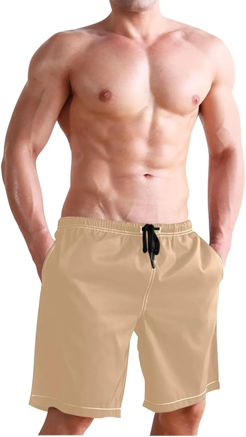 CHIFIGNO Trendy African Masks Black Swimming Shorts Men, Board Shorts for Men Swim, Small Quick Dry Swim Trunks Men