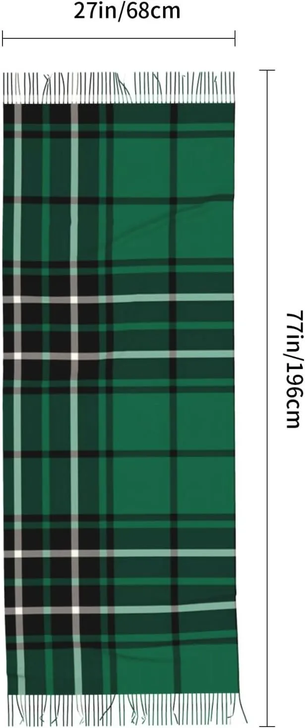 Clan Ross Hunting Tartan Imitation Cashmere Tassel Scarf Winter Scarf Autumn Softest Classic Warm