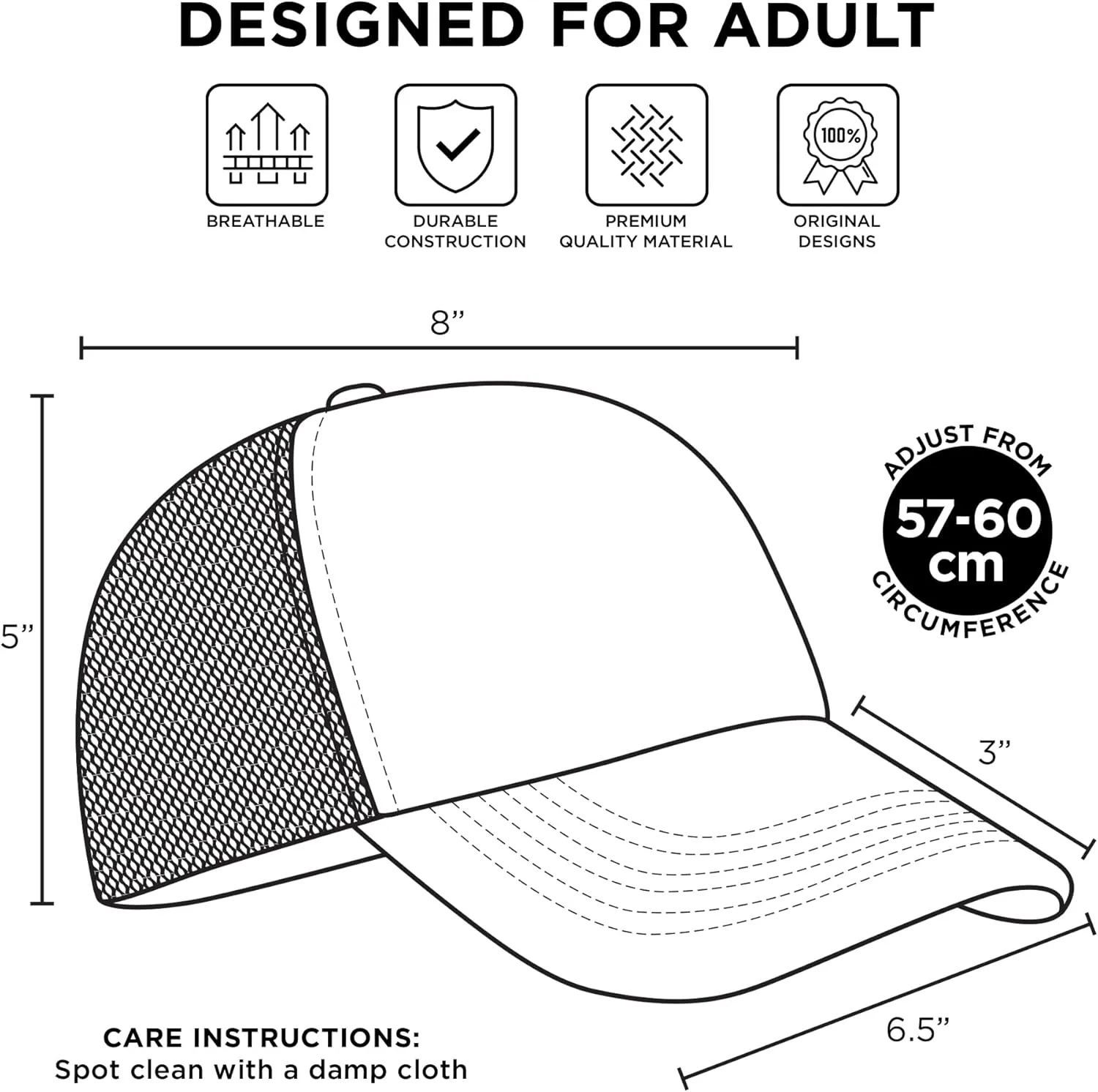 Disney Adult Trucker Hat, UP, Carl Fredricksen Mesh Snapback Baseball Cap