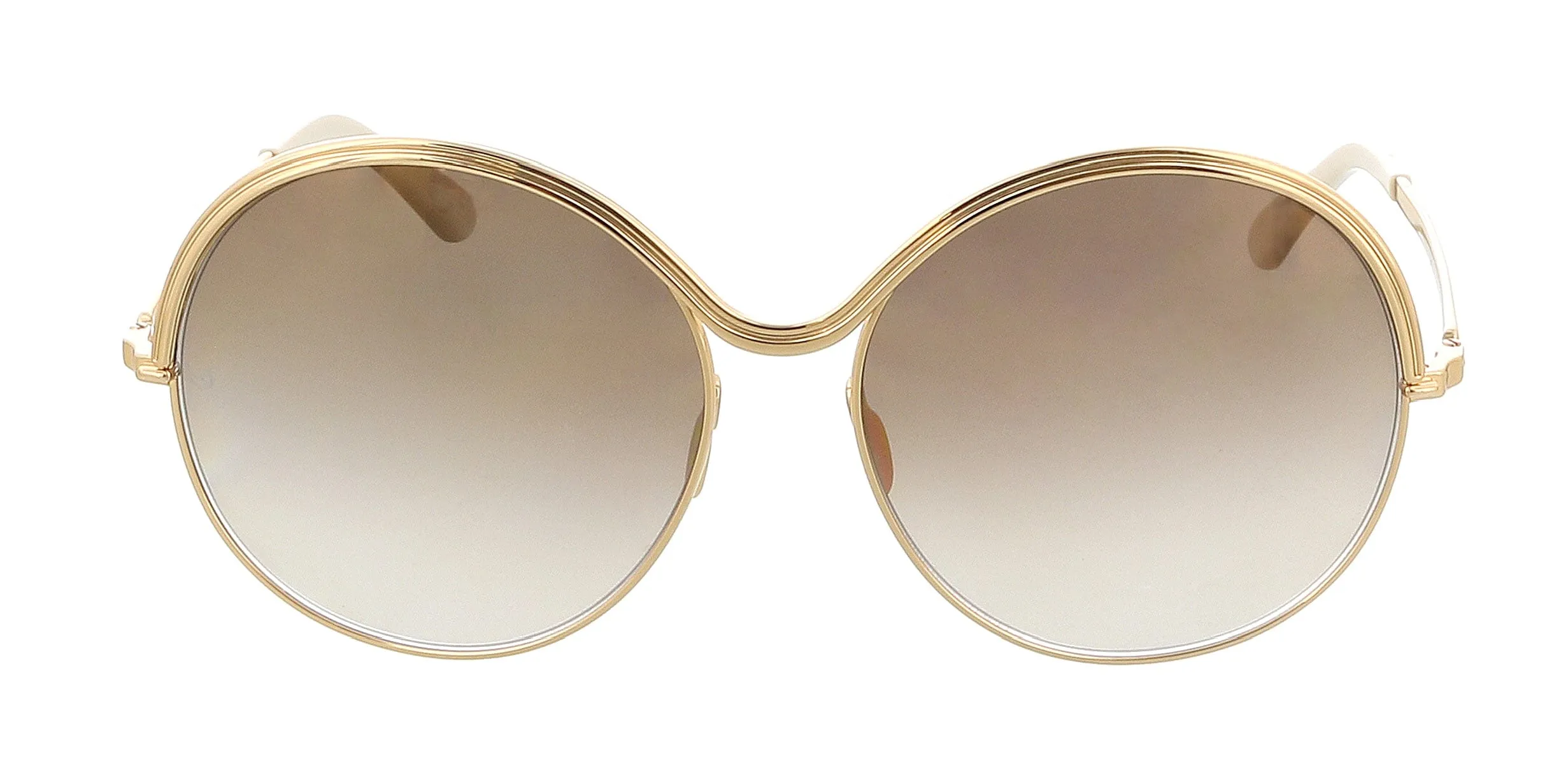 Elie Saab ES011S 001Q Gold Round Sunglasses