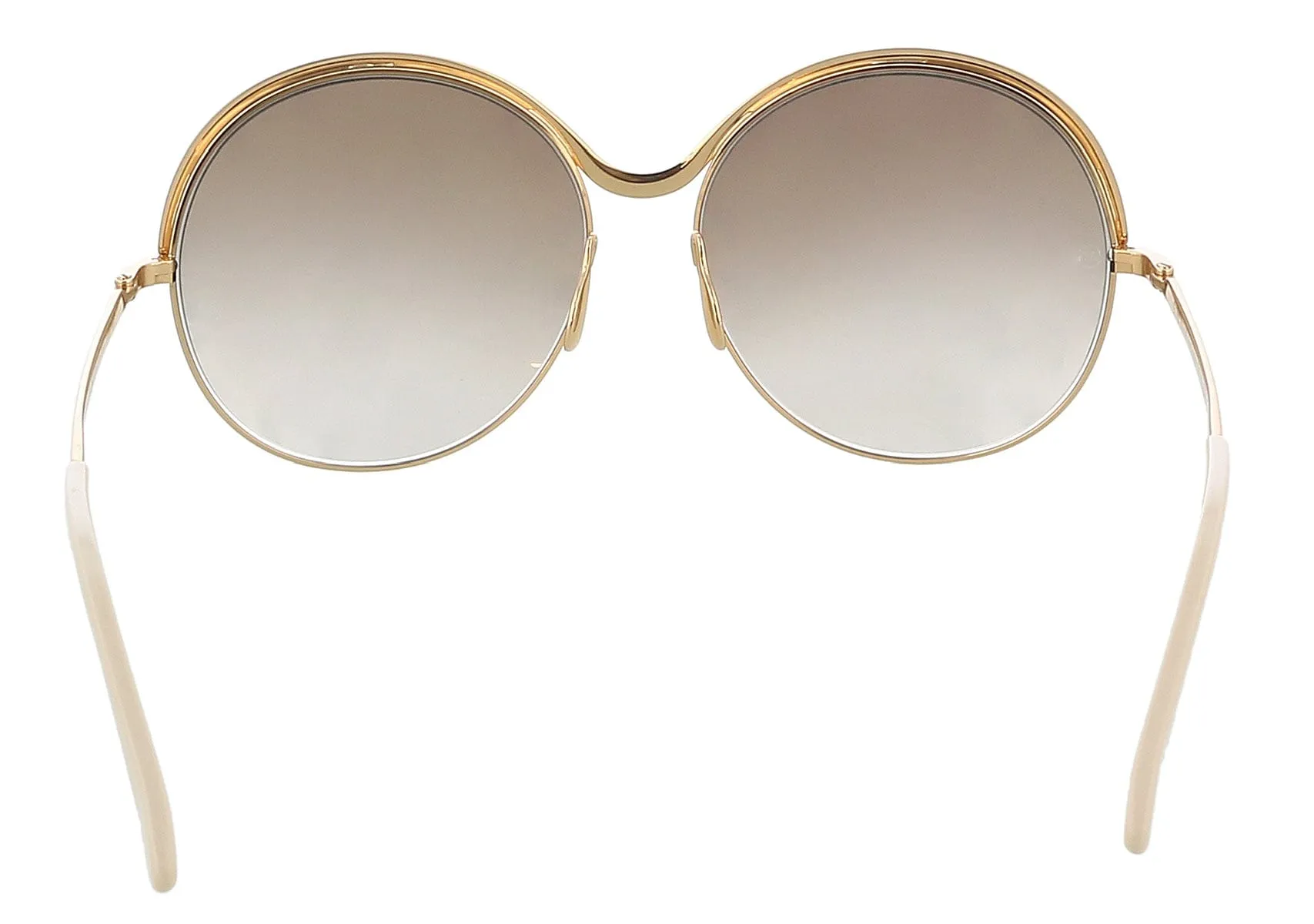 Elie Saab ES011S 001Q Gold Round Sunglasses