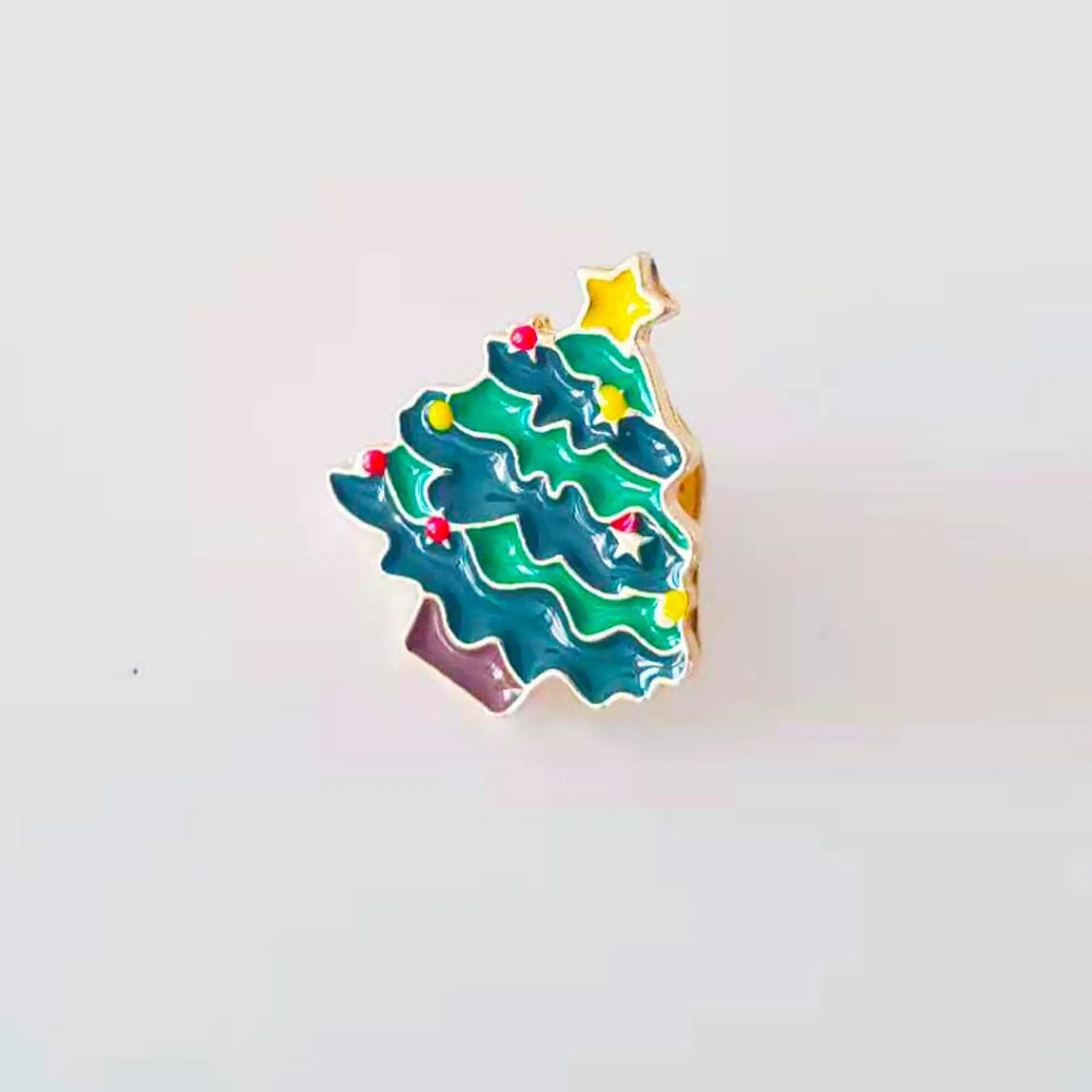Enamel Christmas Tree Brooch Pin