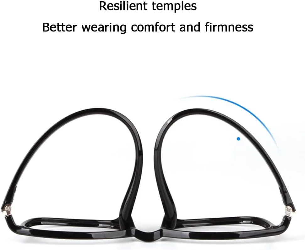 Fashion Reading Glasses Blue Light Blocking,Computer Readers for Men Women with Sturdy Spring Hinges,Anti Glare UV Filter