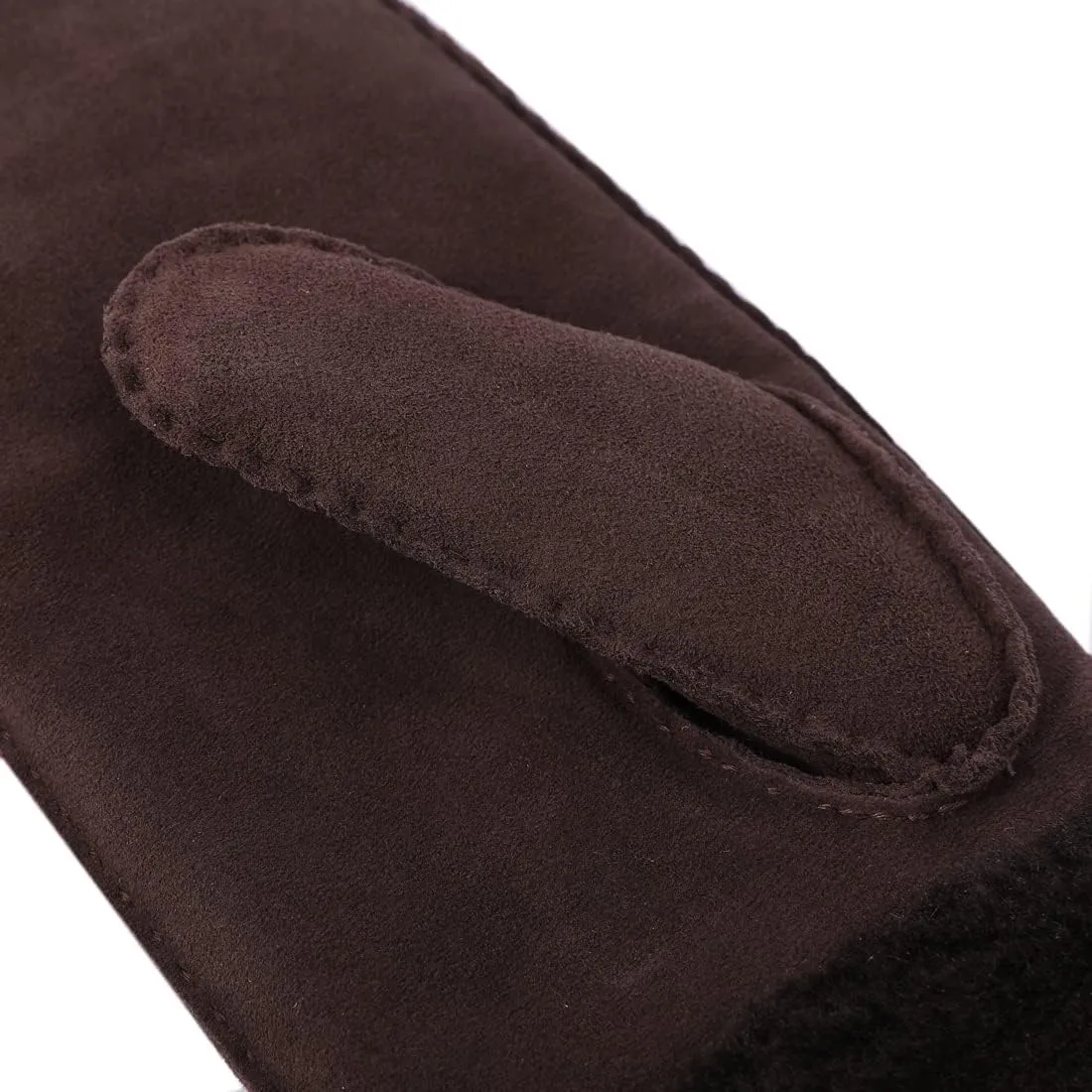 Harssidanzar Winter Mitten Gloves,Men Sheepskin Shearling Heated Warm Furry Cuff Mitten Gloves For Winter KM042US