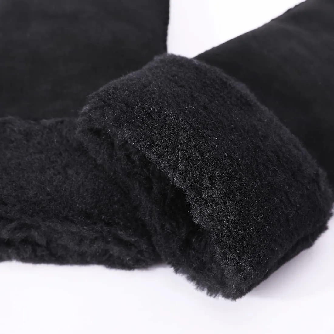 Harssidanzar Women Winter Mitten Gloves,Sheepskin Shearling Heated Warm Furry Cuff Gloves KL024US