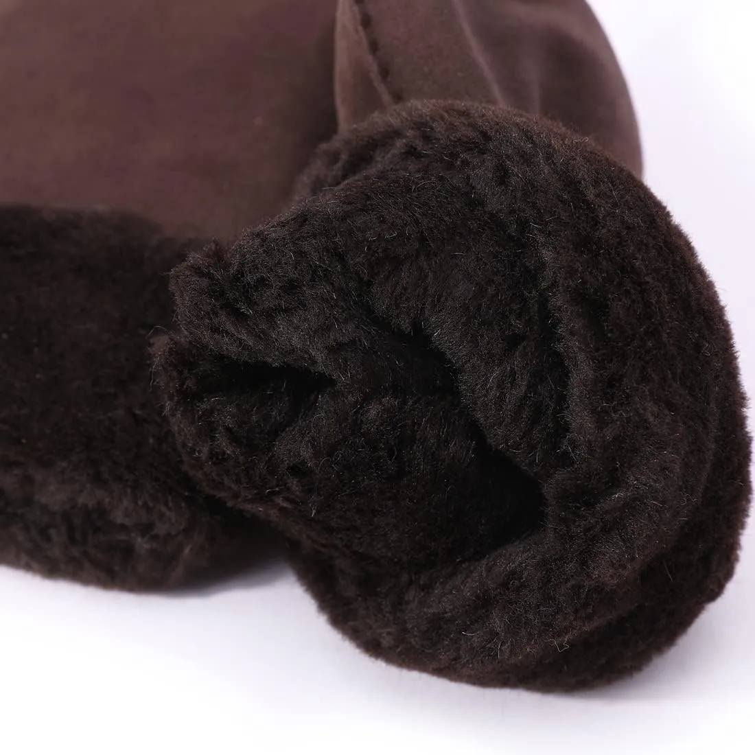 Harssidanzar Women Winter Mitten Gloves,Sheepskin Shearling Heated Warm Furry Cuff Gloves KL024US