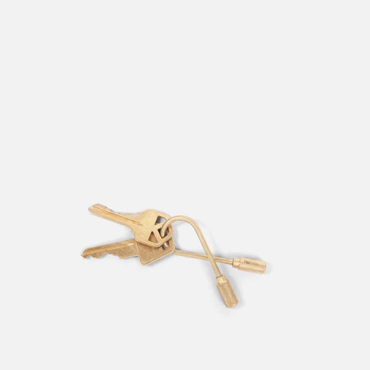 Helix Keyring in Brass