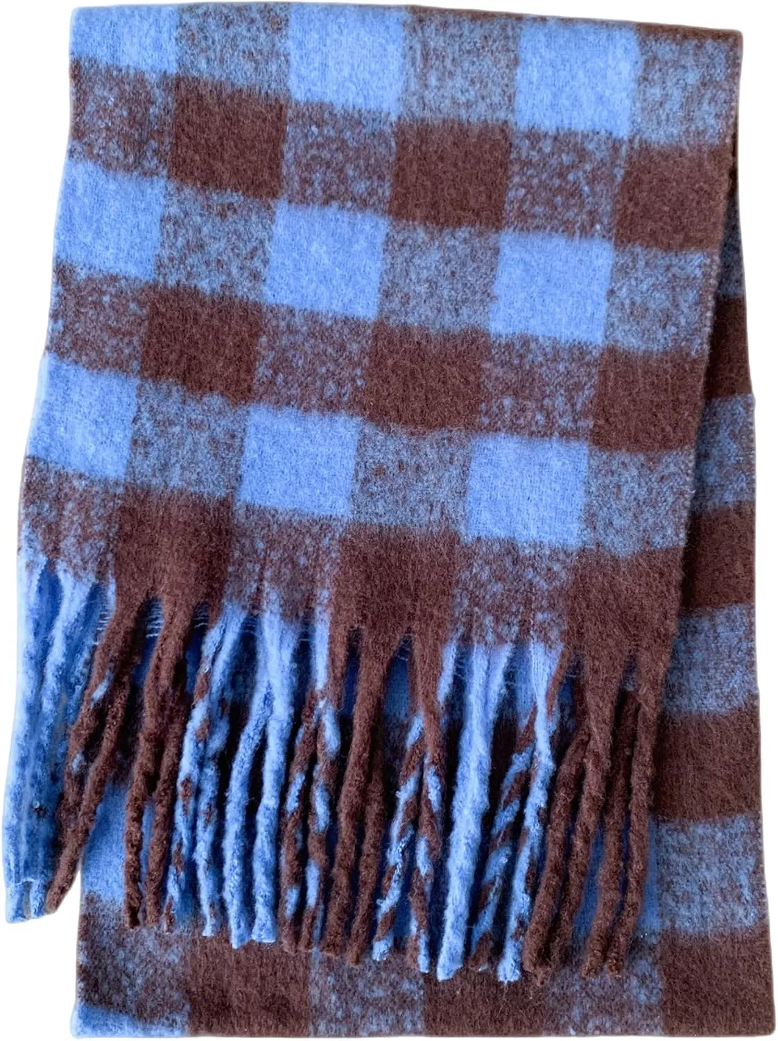 Large Chunky Plaid Scarf Checked Colorful Oversized Scarves Soft Big Cashmere Wool Thick Winter Warm Blanket Women