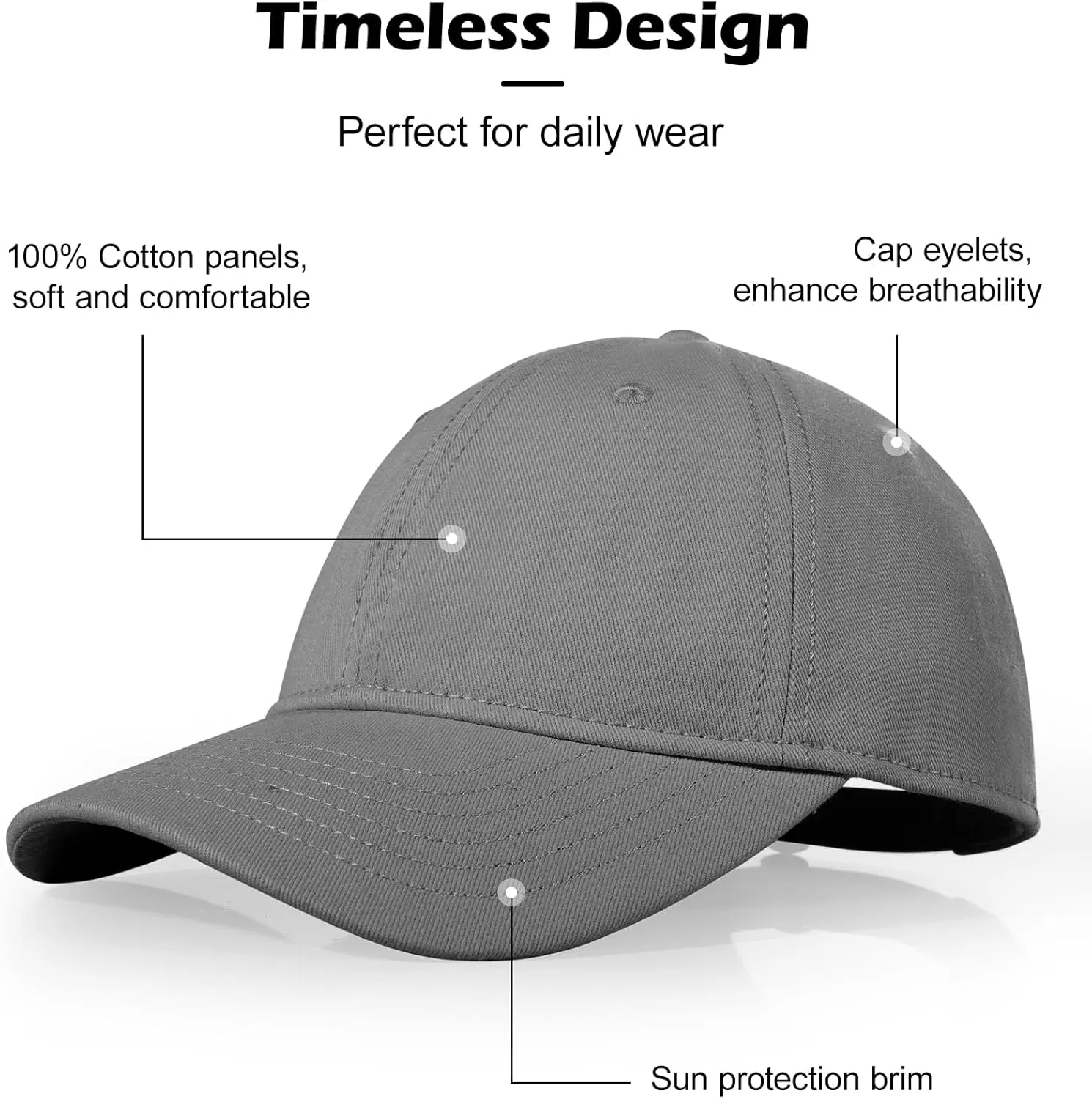 LiuSuper Hats for Small Heads Men, Petite Baseball Caps for Women, XXS Adjustable Trucker Hat Dad Hat(21.3"-22.8", 54cm-58cm)