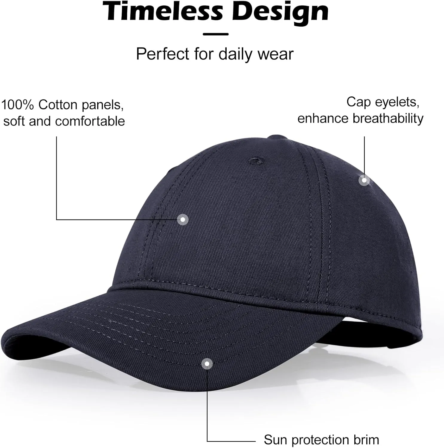 LiuSuper Hats for Small Heads Men, Petite Baseball Caps for Women, XXS Adjustable Trucker Hat Dad Hat(21.3"-22.8", 54cm-58cm)