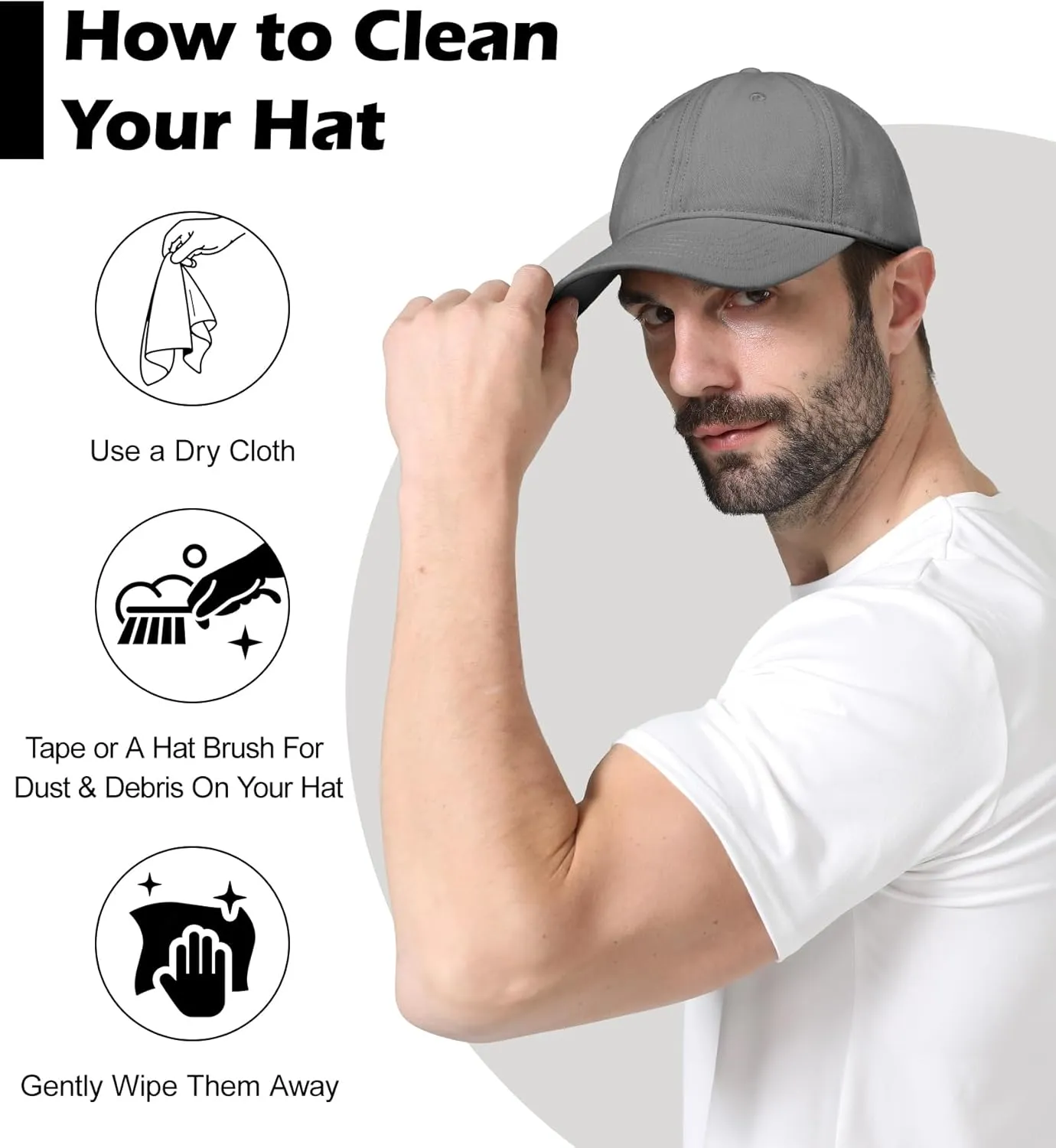 LiuSuper Hats for Small Heads Men, Petite Baseball Caps for Women, XXS Adjustable Trucker Hat Dad Hat(21.3"-22.8", 54cm-58cm)