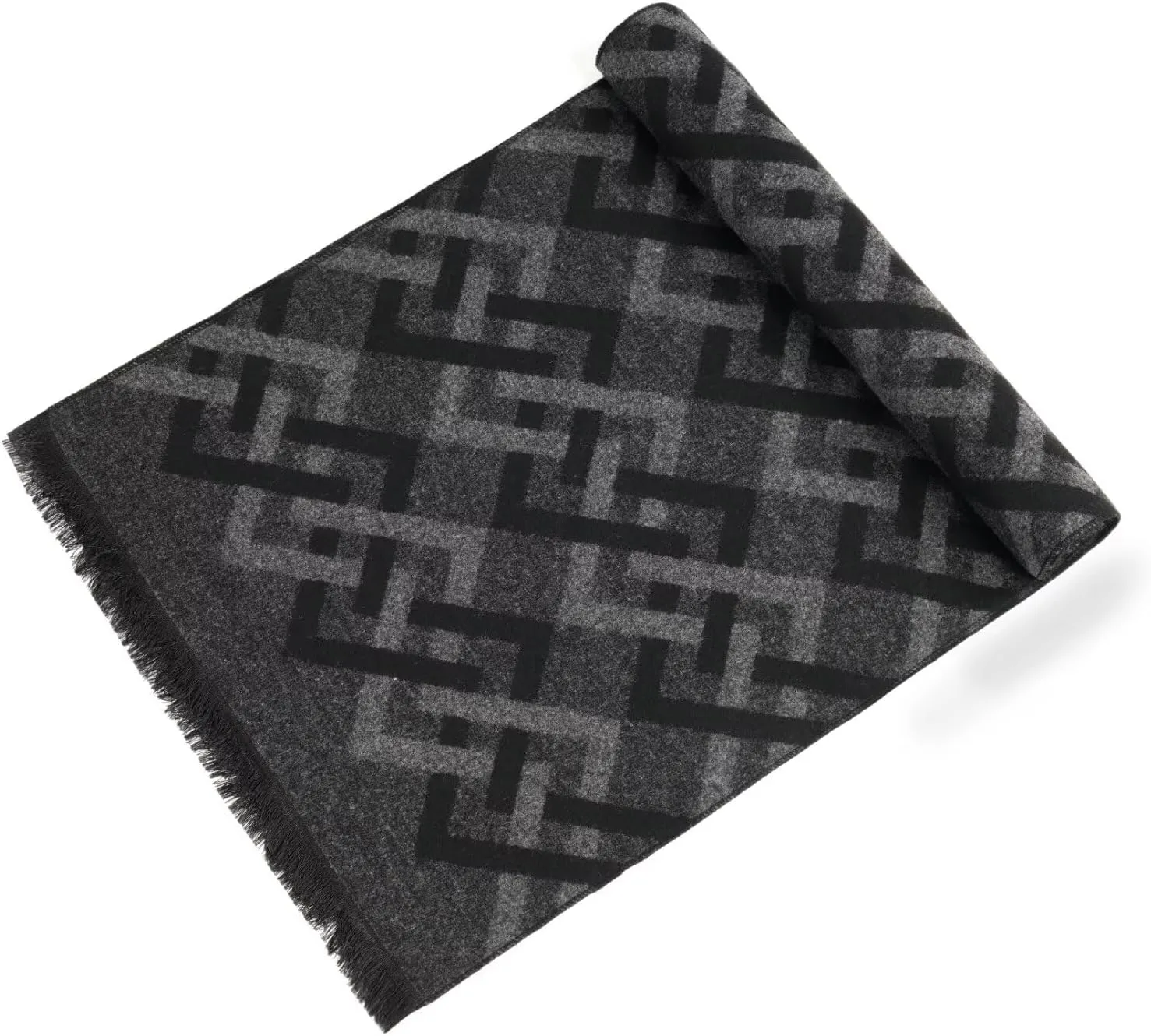 Mens Scarf Long Soft Warm Plaid Tassel Scarf Winter Classic Scarves for Men