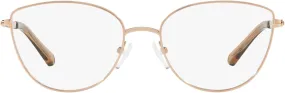 Michael Kors Women's MK3030 Buena Vista Cat Eye Prescription Eyewear Frames, Rose Gold/Demo Lens, 54 mm
