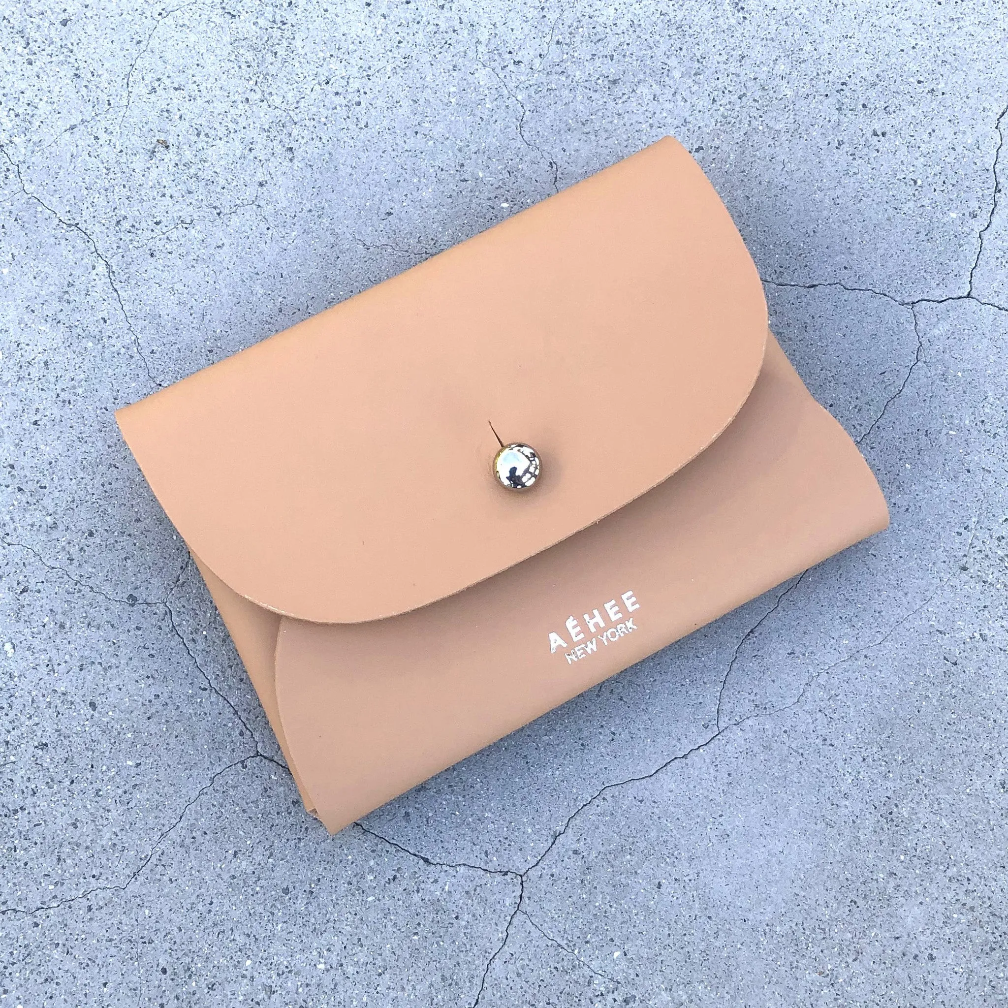 Minimal card holder wallet- Cashew