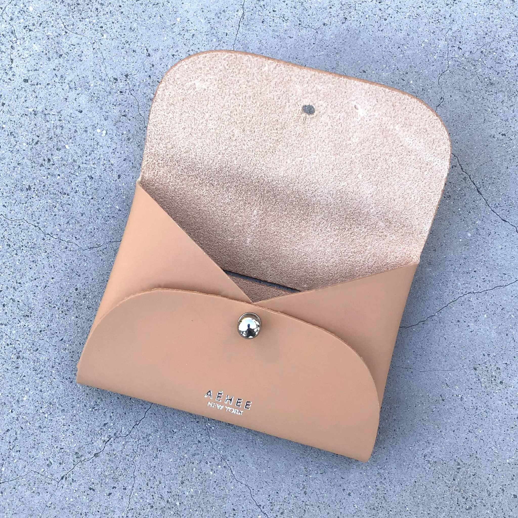 Minimal card holder wallet- Cashew