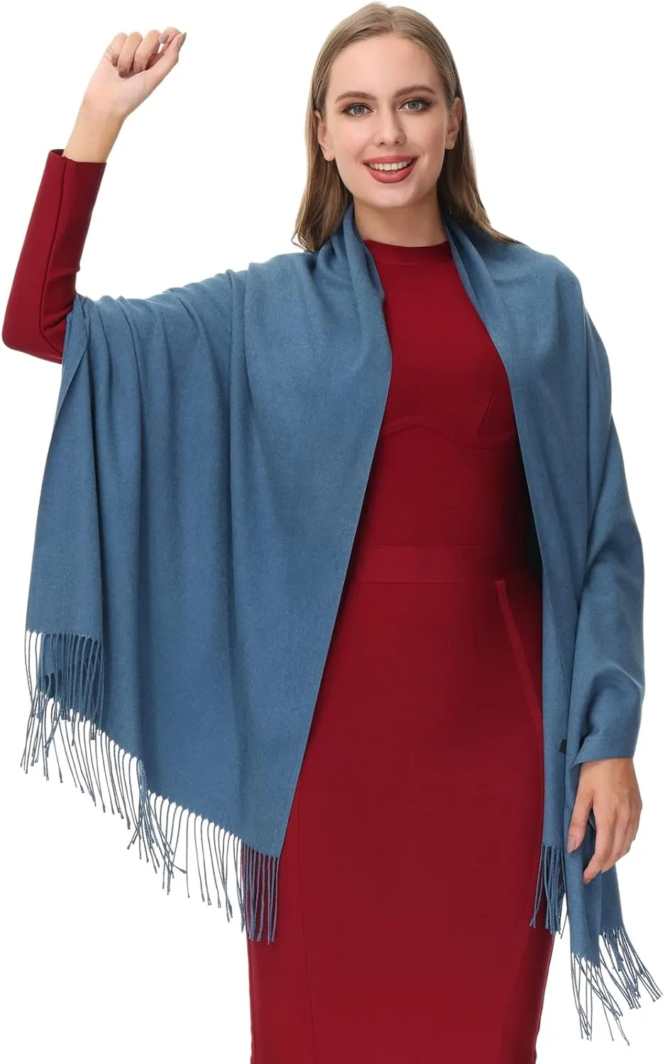 OHAYOMI Womens Pashmina Shawl Wrap Soft Warm Scarf Solid Color Pashmina