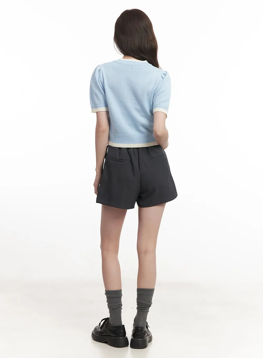 Pintuck Tailored Shorts CA502
