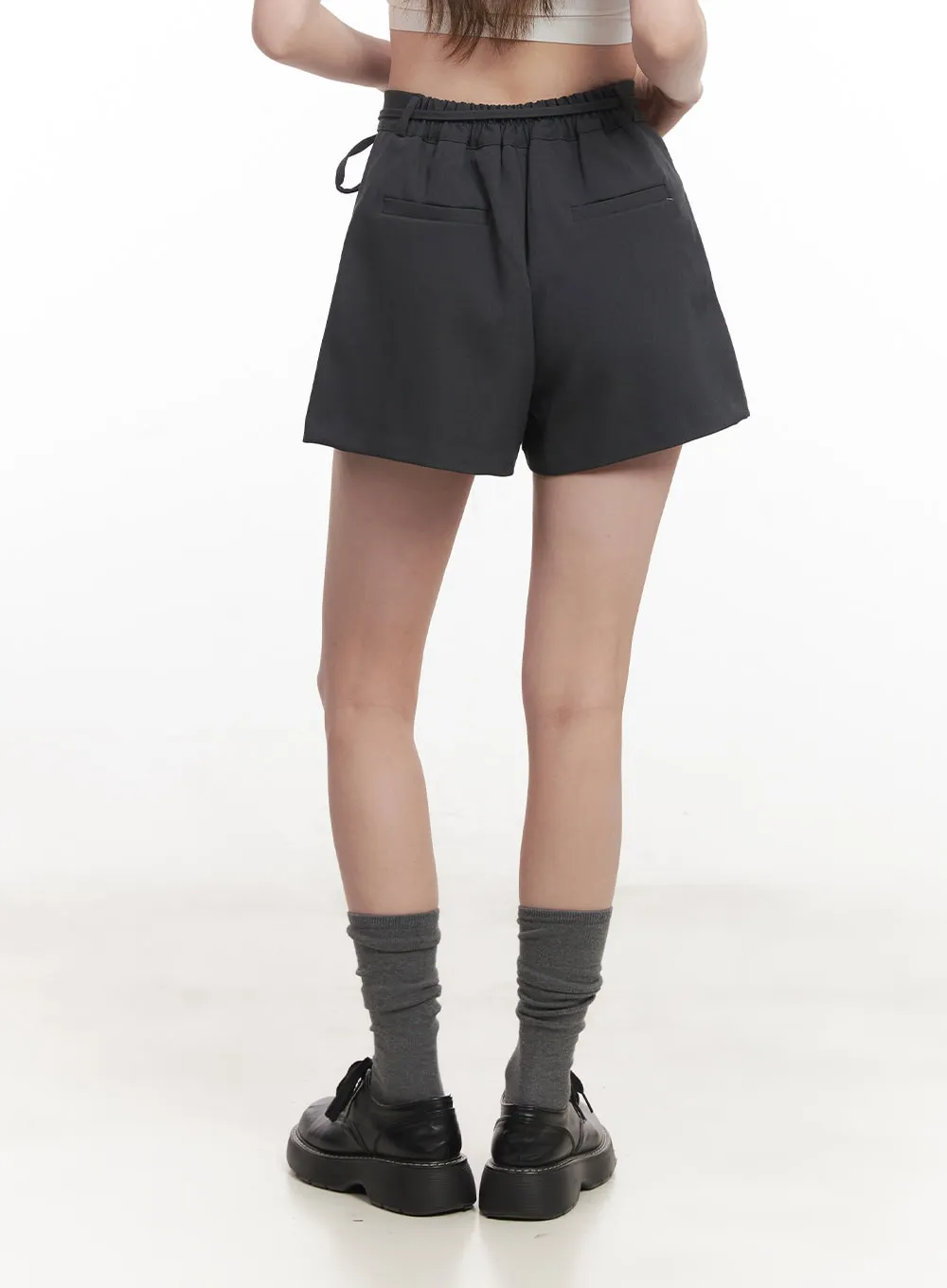 Pintuck Tailored Shorts CA502
