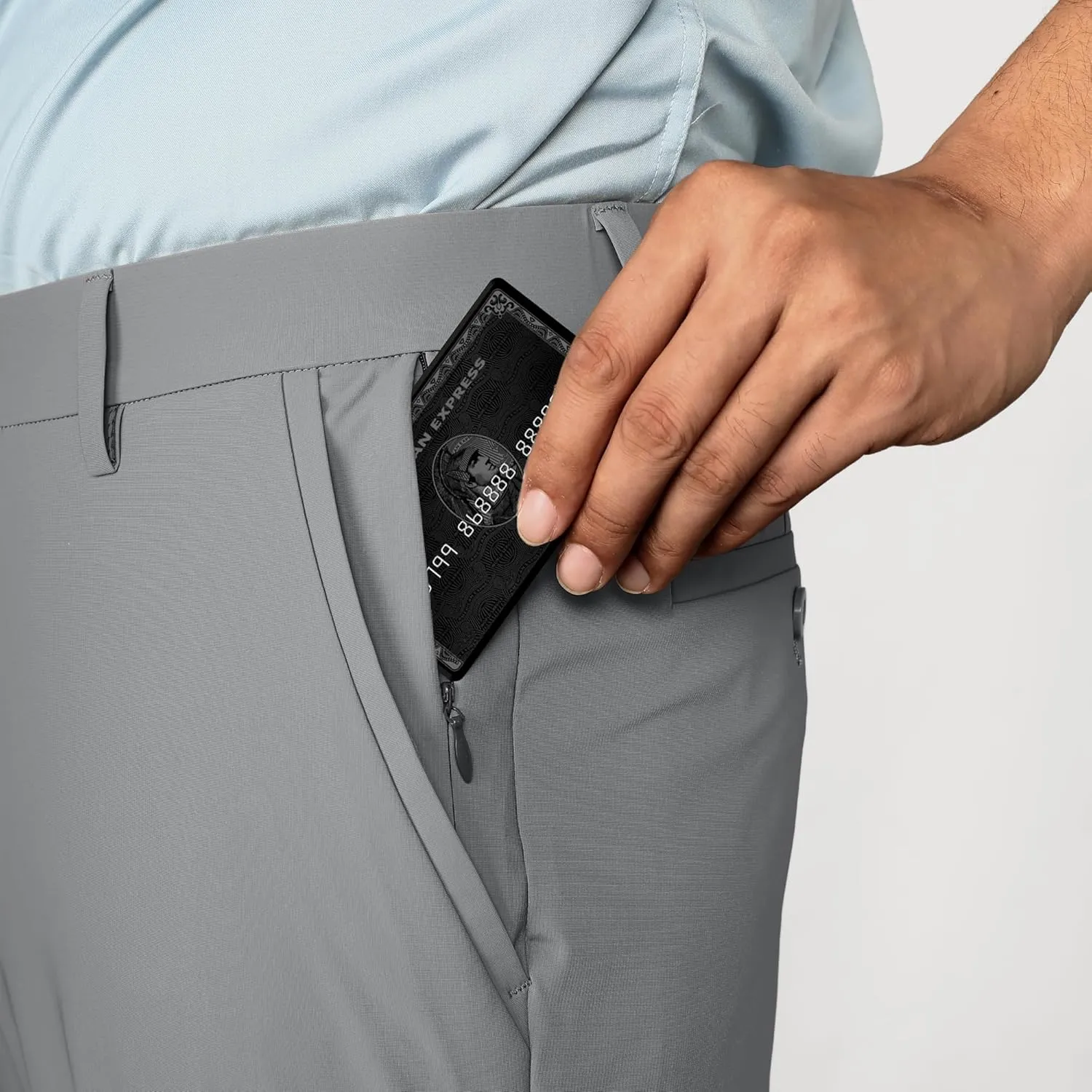 PJ PAUL JONES Mens Stretch Golf Pants Quick Dry Lightweight Casual Pants with Pockets