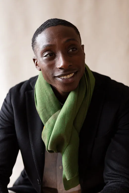 The STABLE Irish Linen Scarf - Moss Green
