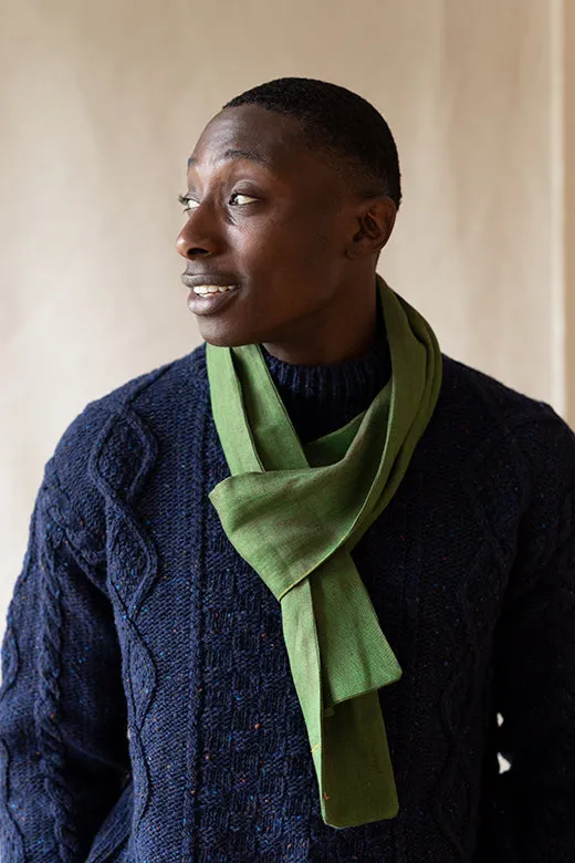 The STABLE Irish Linen Scarf - Moss Green