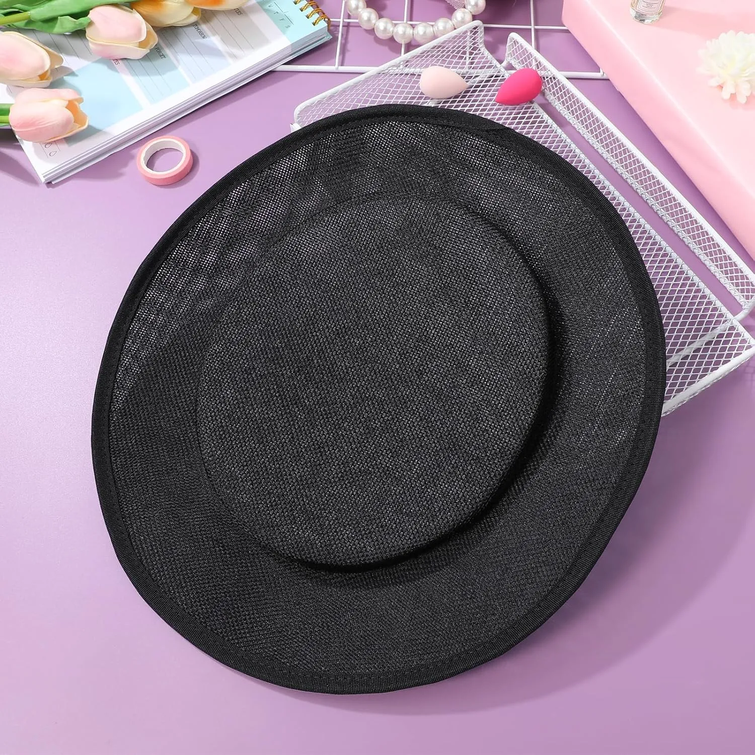 Toyvian 2 Pack Fascinator Hats - Church & Wedding Hats for Women, Sinamay Material