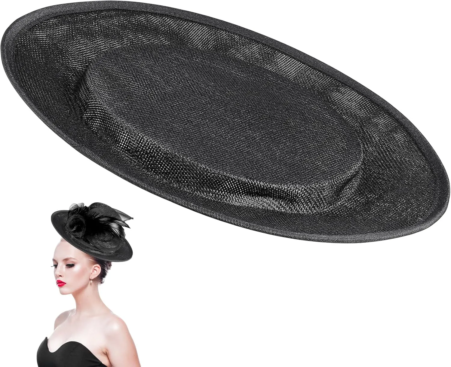 Toyvian 2 Pack Fascinator Hats - Church & Wedding Hats for Women, Sinamay Material