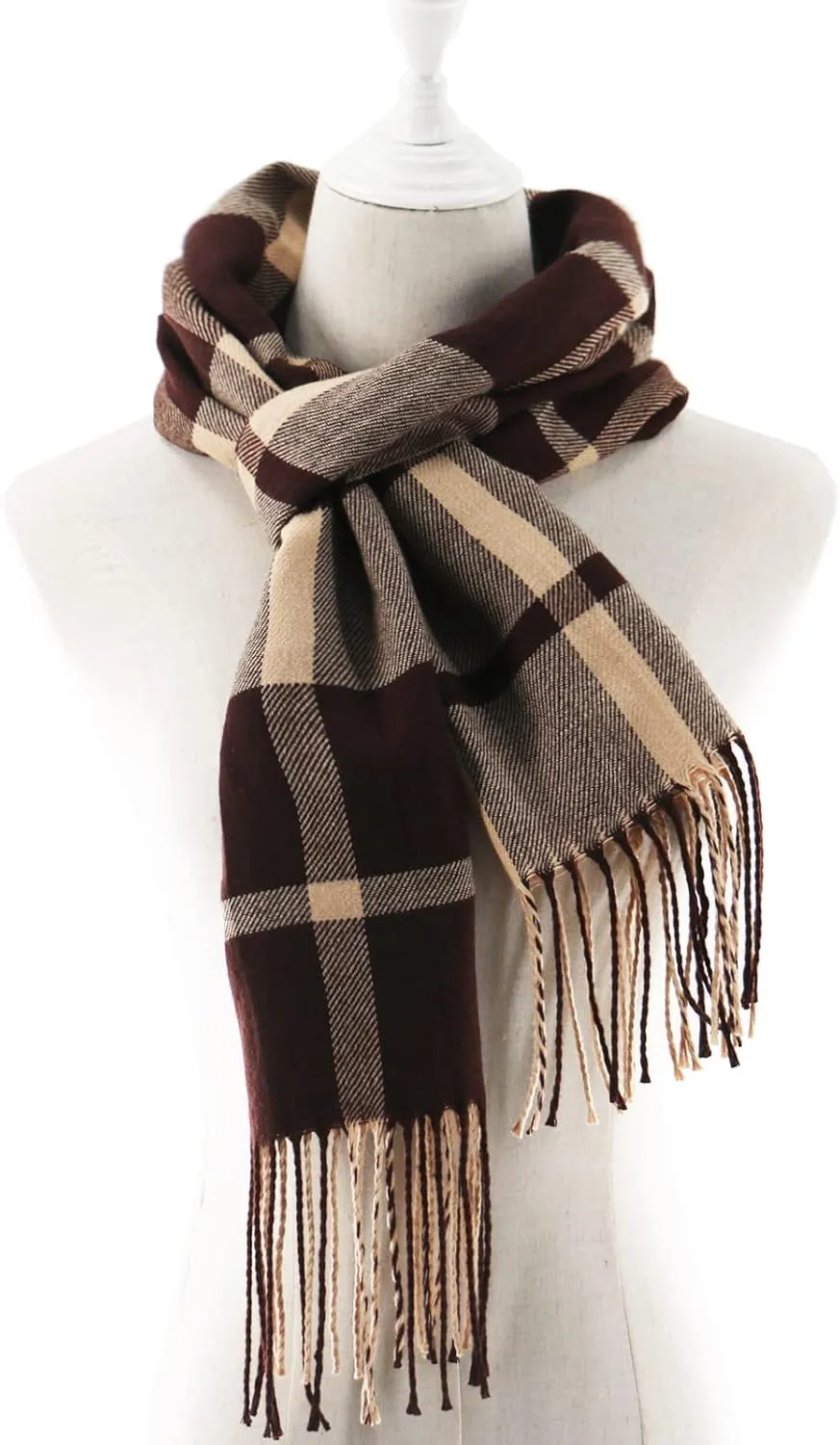 vimate Plaid Scarf for Men Women Super Soft Classic Tartan Checkered Neck Scarves