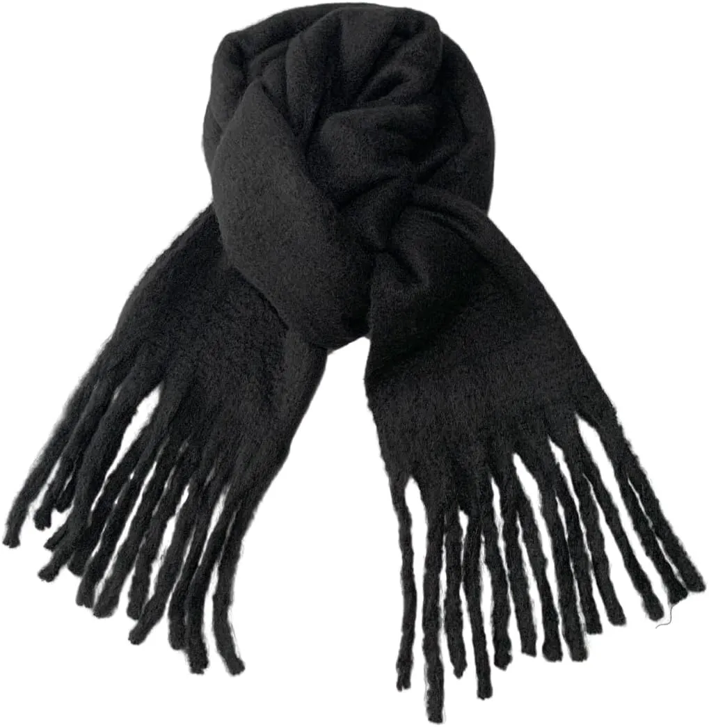 Winter Scarf for Women Big Chunky Scarf Solid Warm Soft Oversized Thick Blanket Scarves Shawl Cashmere Feel