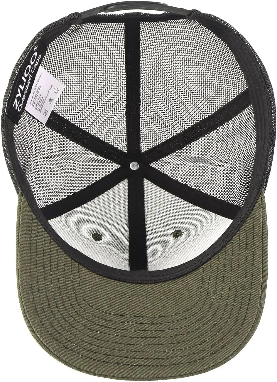 Zylioo Oversize XXL/XL Trucker Hats, Large Snapback Mesh Cap,Cool Summer Cap for Big Heads,Gaint 2 Tone Travel Cap