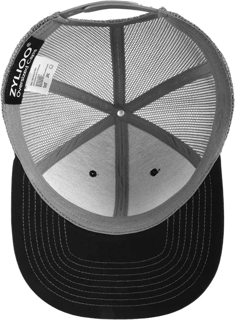 Zylioo Oversize XXL/XL Trucker Hats, Large Snapback Mesh Cap,Cool Summer Cap for Big Heads,Gaint 2 Tone Travel Cap